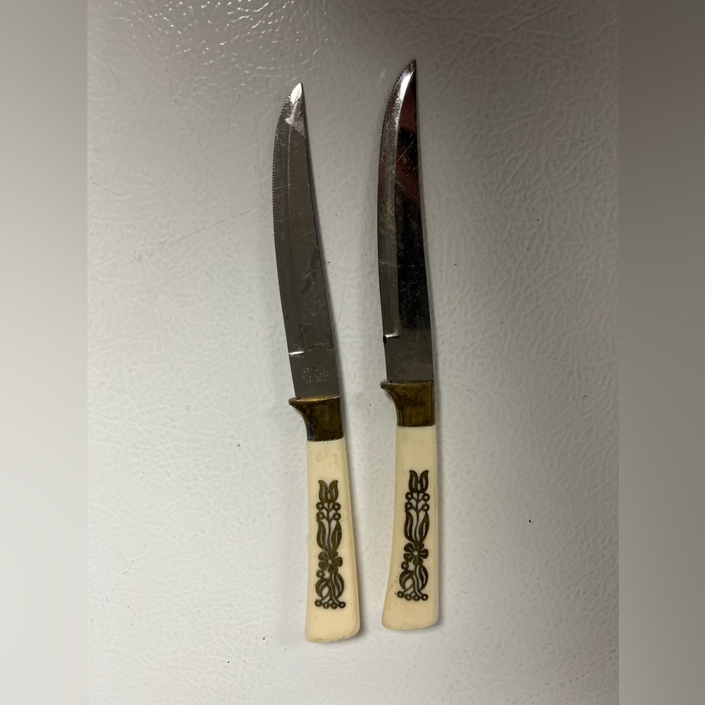 Vintage Armack Stainless Steel Cutlery 2 Knives Made In Germany